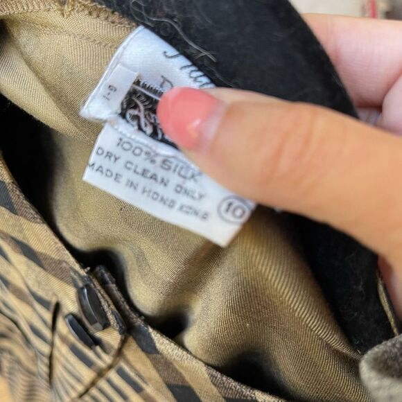 Vintage Francesca of Damon Starington Saks 100% Silk Secretary Brown Dress - siz - Picture 7 of 7